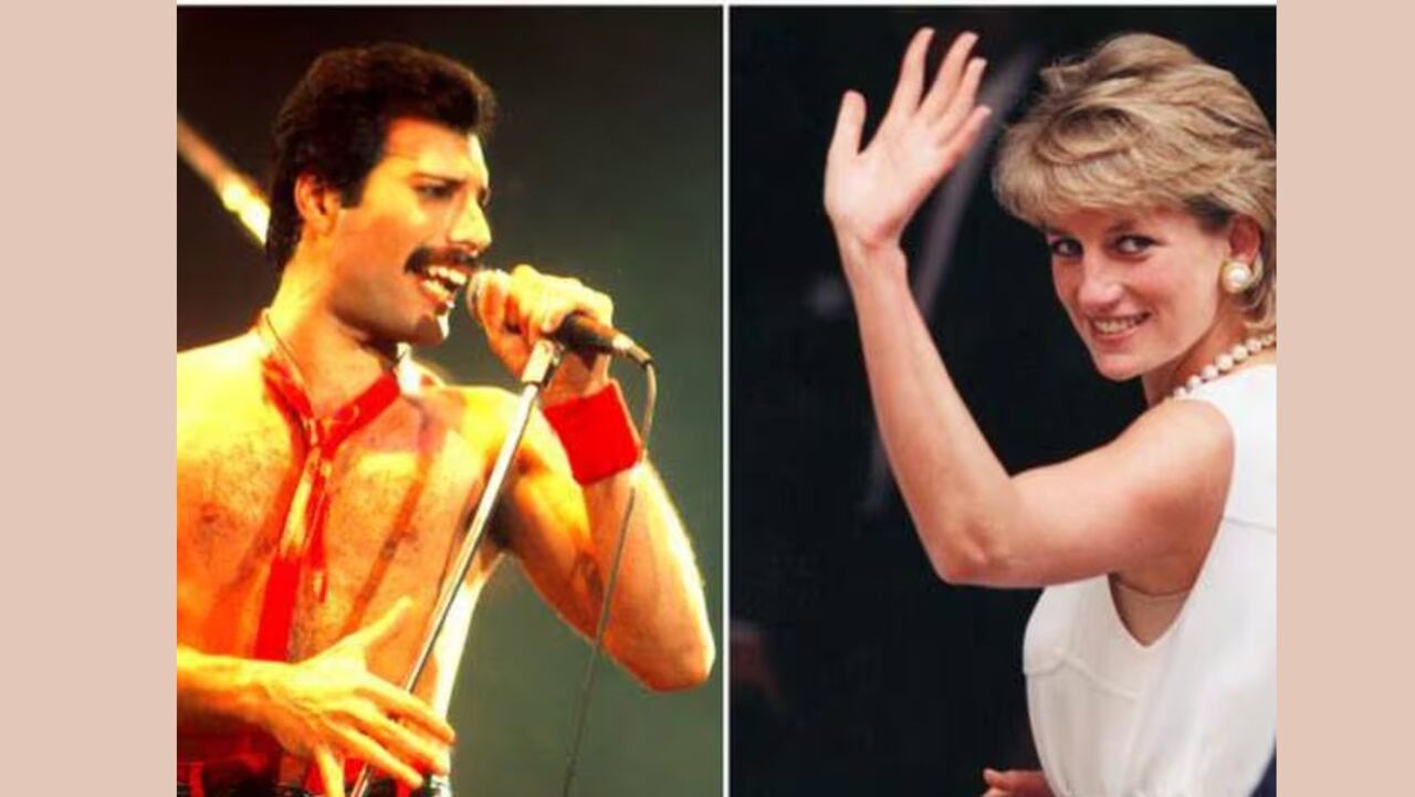 El vocalista de Queen, Freddie Mercury y la princea Lady Di, en la década de los 80
Foto: Paul Natkin/Tim Graham Photo Library/Getty Images