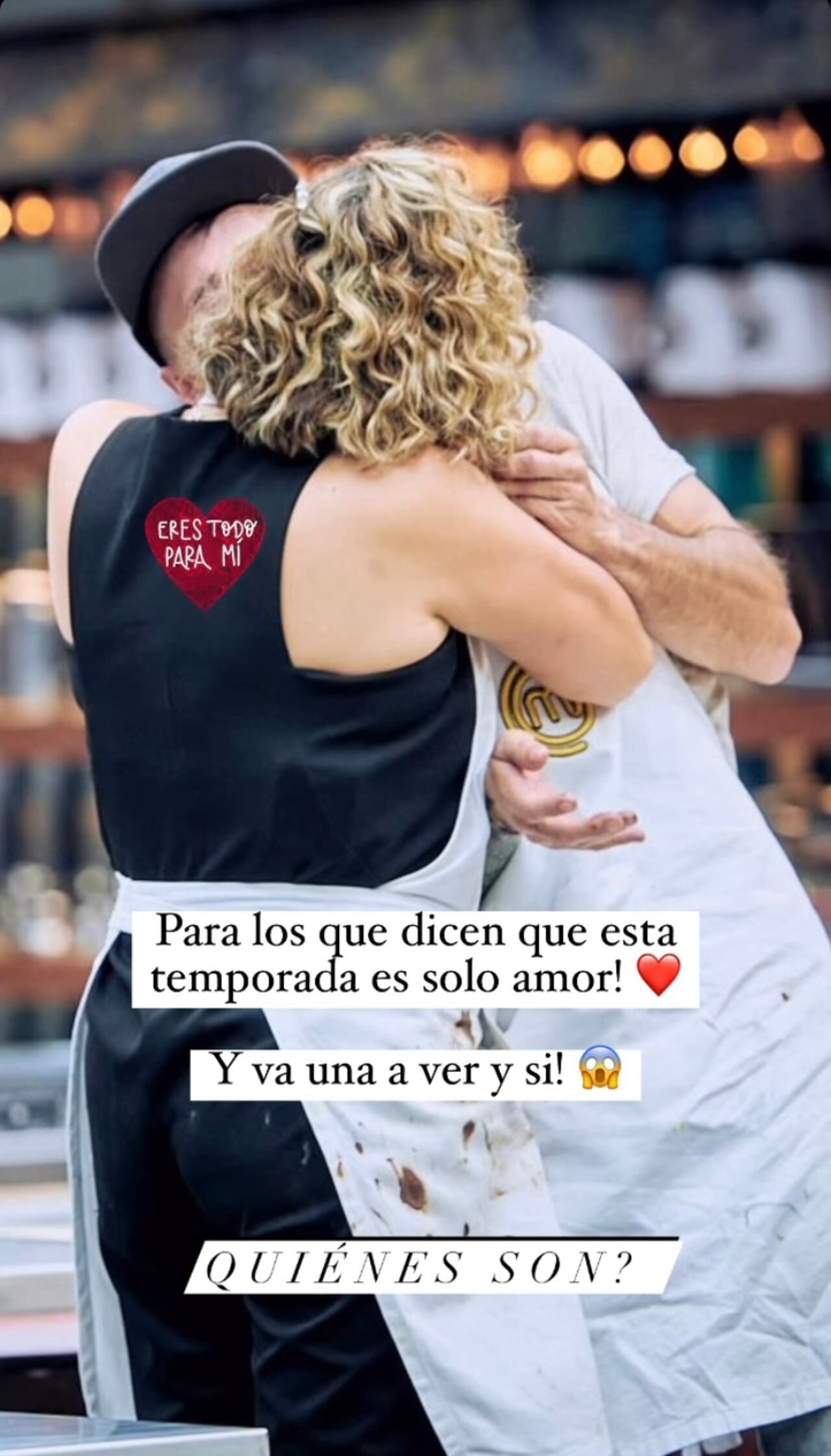 Tatán Mejía y Aida Morales 'se besan' en "MasterChef"