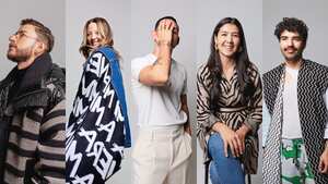 Los diseñadores Humberto Cubides, Francesca Sesana, Simón Bermúdez, María Fernanda Useche y Yeisson Rubiano