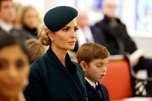 WASHINGTON, DC - JANUARY 20: Ivanka Trump, daughter of U.S. President Donald Trump, and her son Theodore Kushner attend services at St. John's Church on January 20, 2025 in Washington, DC. Donald Trump takes office for his second term as the 47th president of the United States. (Photo by Anna Moneymaker/Getty Images)