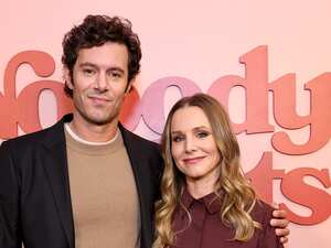 NEW YORK, NEW YORK - SEPTEMBER 23: (L-R) Adam Brody and Kristen Bell attend Netflix's Nobody Wants This NY Fan Screening at The Paris Theatre on September 23, 2024 in New York City. (Photo by Jamie McCarthy/Getty Images for Netflix)