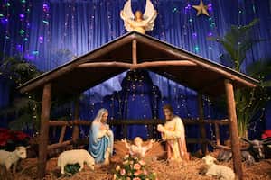 Pesebre de las novenas de aguinaldos en Colombia