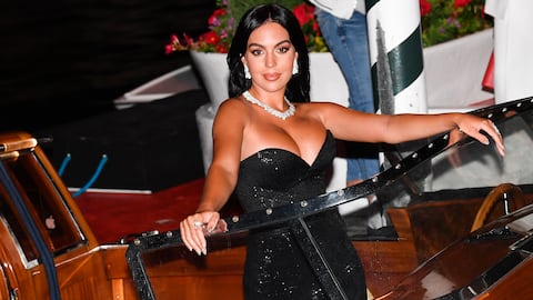 VENICE, ITALY - SEPTEMBER 03: Georgina Rodriguez is seen arriving at the Excelsior during the 77th Venice Film Festival on September 03, 2020 in Venice, Italy. (Photo by Jacopo Raule/Getty Images)