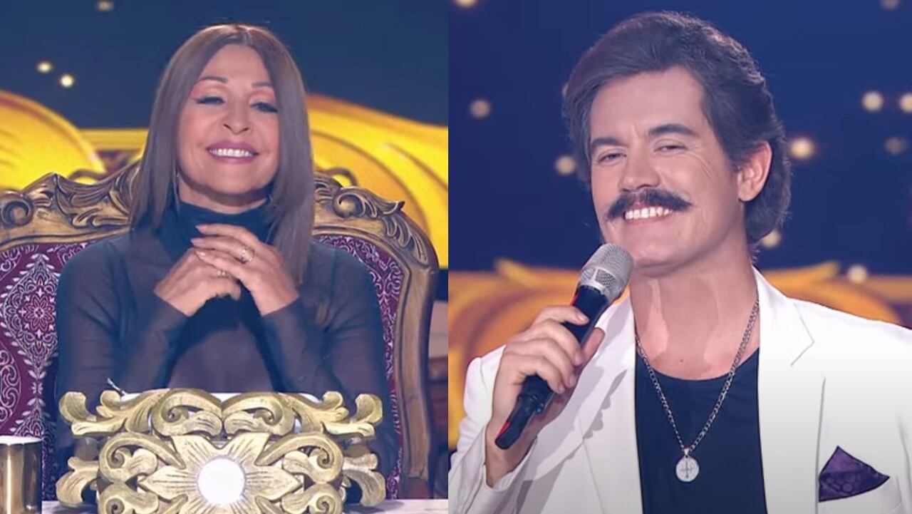 El romántico beso entre Amparo Grisales y el imitador de Joan Sebastián en 'Yo me llamo'