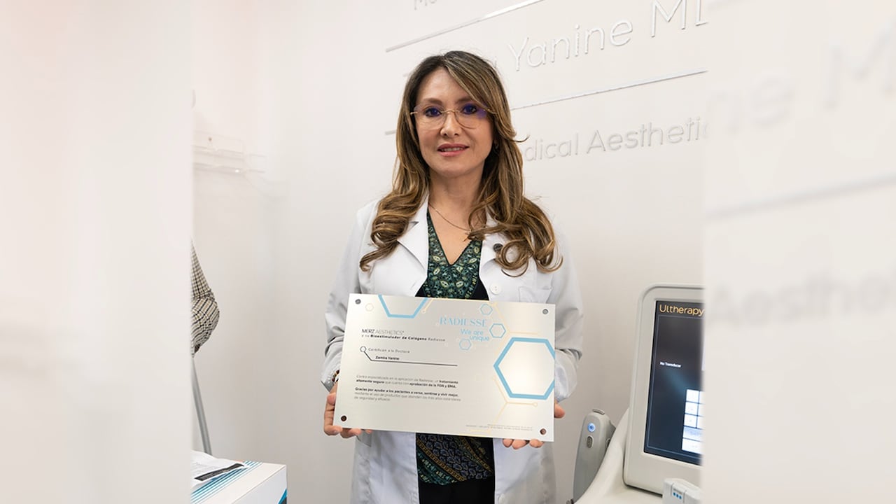 Zamira Yanine, médica estética aliada de la compañía farmacéutica Merz.