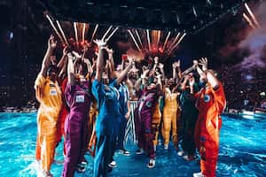 Maluma en el cierre de su concierto "Medallo en el mapa".