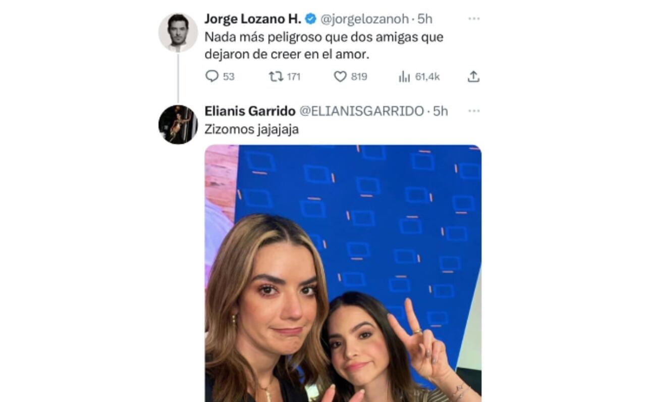 Mensaje de Elianis Garrido en Twitter