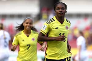 SAN JOSE, COSTA RICA - AUGUST 16: Linda Caicedo of Colombia celebrates scoring their first goal during a Group D match between Colombia and New Zealand as part of FIFA U-20 Women's World Cup Costa Rica 2022 at Estadio Nacional de Costa Rica on August 16, 2022 in San Jose, Costa Rica. (Photo by Katelyn Mulcahy - FIFA/FIFA via Getty Images)