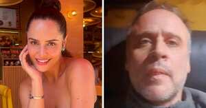 Ana Lucía Domínguez y el humorista Jeringa, David García.