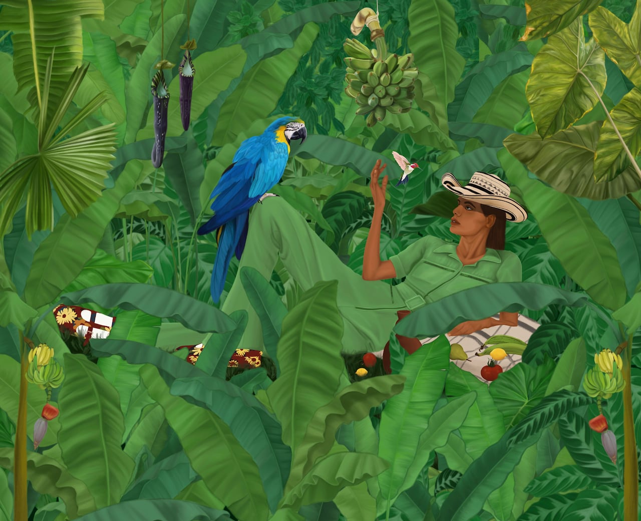 Natural Encounters_Original Piece, 2020, Digital Painting, Stefanía Tejada