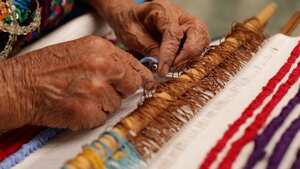 Tejedora en Guatemala