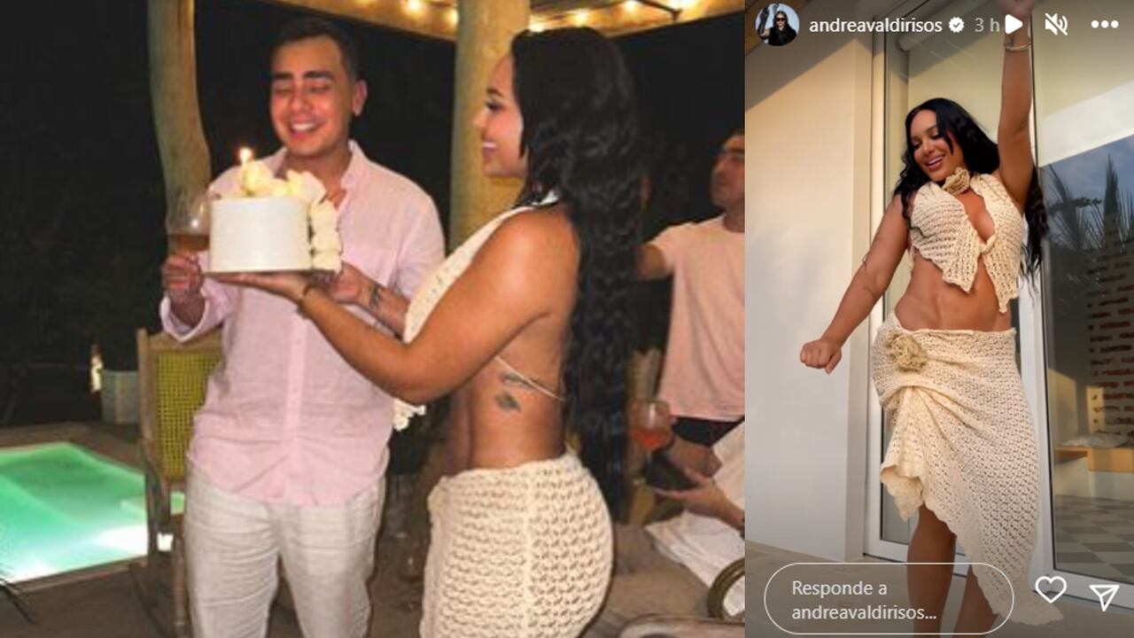 Andrea movió sus caderas al estilo Shakira como regalo para Felipe. Fotos: Instagram @andreavaldirisos.