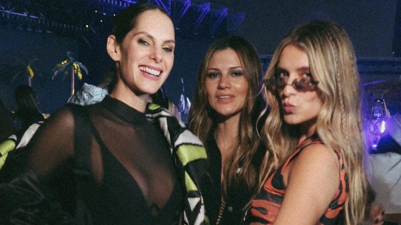 Julieta Piñeres, Andrea Buitrago y Laura Tobón en el concierto de Bad Bunny