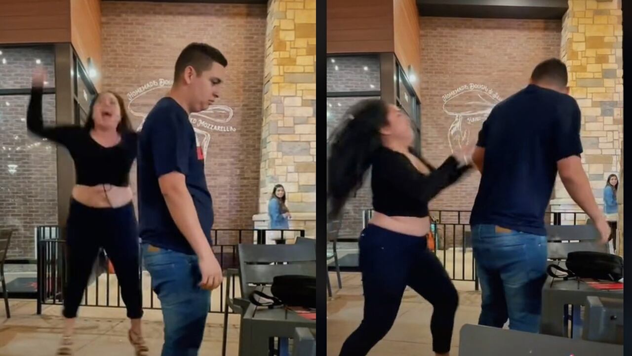 VIDEO: Mujer encontró a su novio siendo infiel con la mejor amiga y le armó tremendo show en centro comercial
