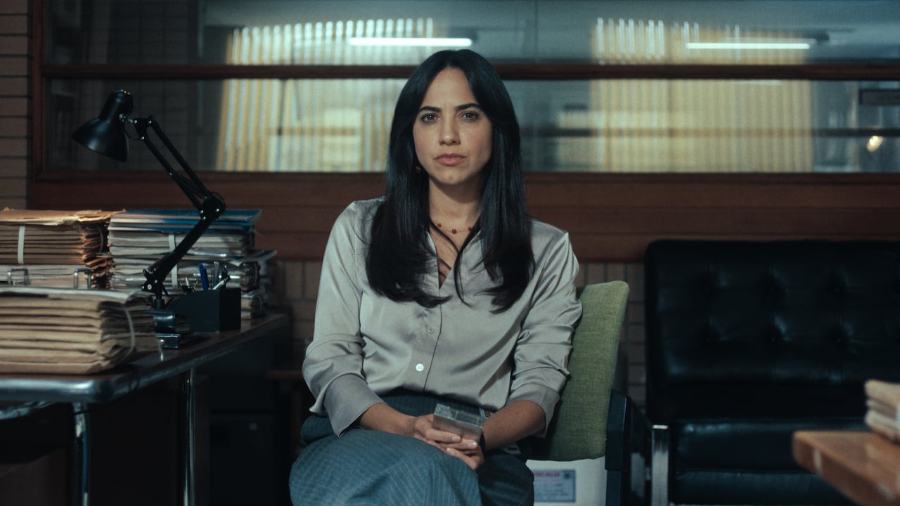 Palacio. Nicole Santamaría as María Buitrago in Palacio. Cr. Courtesy of Netflix ©2026