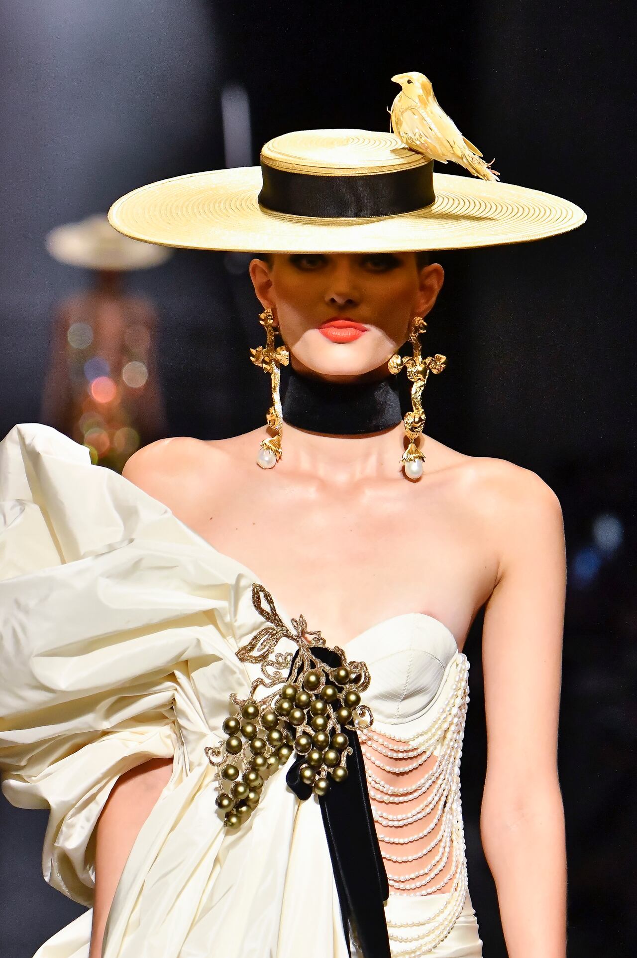 PARIS, FRANCE - JULY 04 : A model walks the runway during the Schiaparelli Haute Couture Fall/Winter 2022-2023 fashion show as part of the Paris Haute Couture Week on July 4, 2022 in Paris, France. (Photo by Victor VIRGILE/Gamma-Rapho via Getty Images)