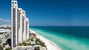 aerial view of the skyline of Sunny Isles Beach, Miami, Florida