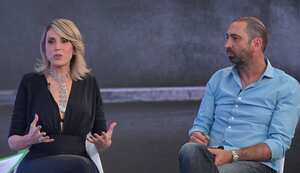 Captura de pantalla RCN /Alejandra Azcárate y su esposo