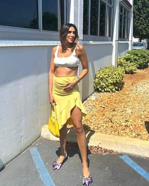 La empresaria dejó ver su barriguita