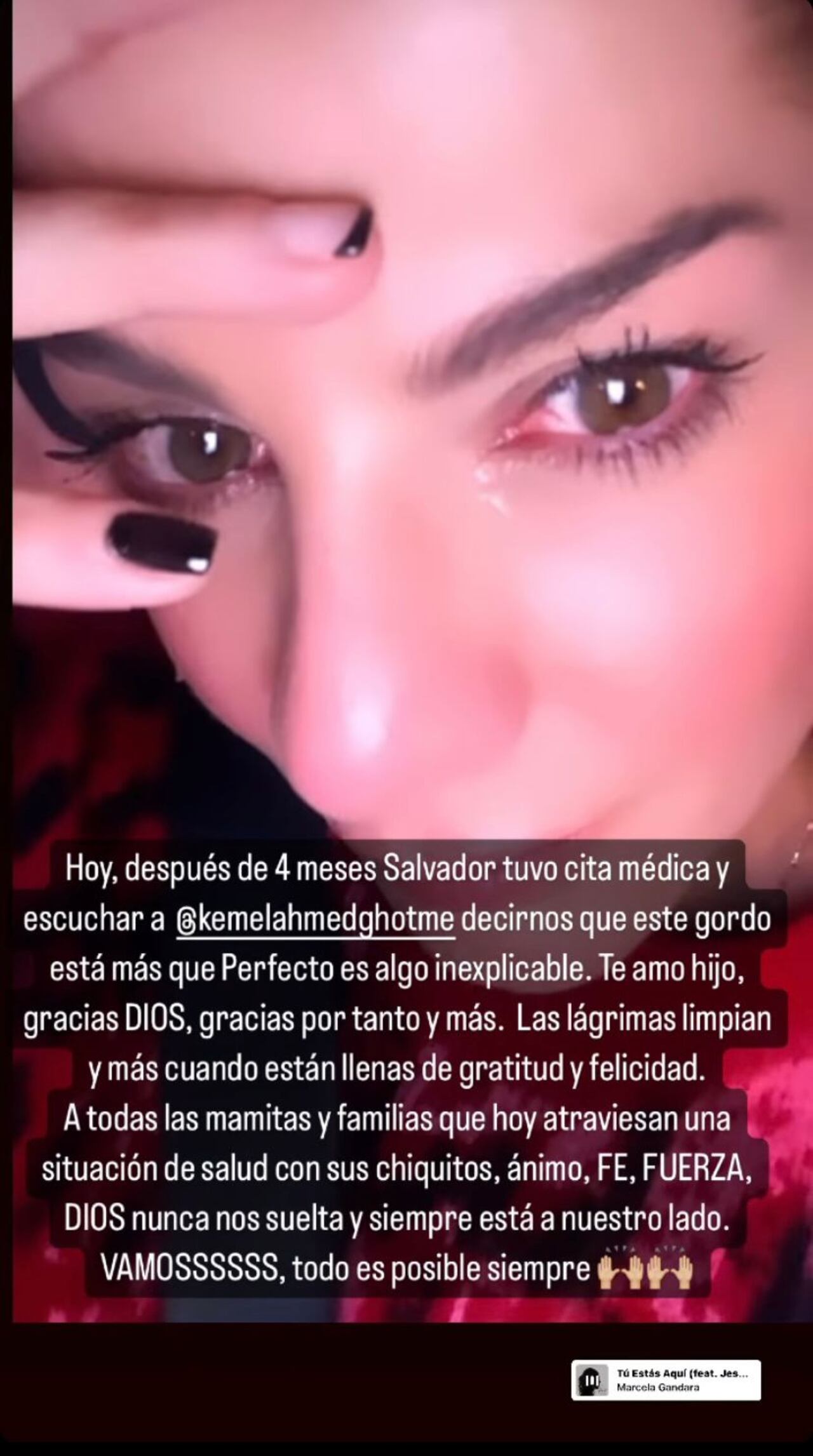 Carolina Cruz habla de la salud de su hijo Salvador y se conmueve