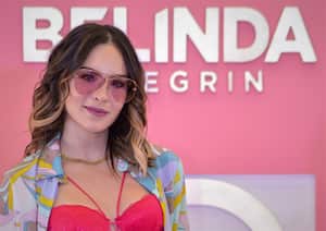 MEXICO CITY, MEXICO - MARCH 12: Belinda poses for photos during the presentation of Belinda Peregrin new collection by Price Shoes at Price Shoes Arco Norte on March 11, 2020 in Mexico City, Mexico. (Photo by Medios y Media/Getty Images)