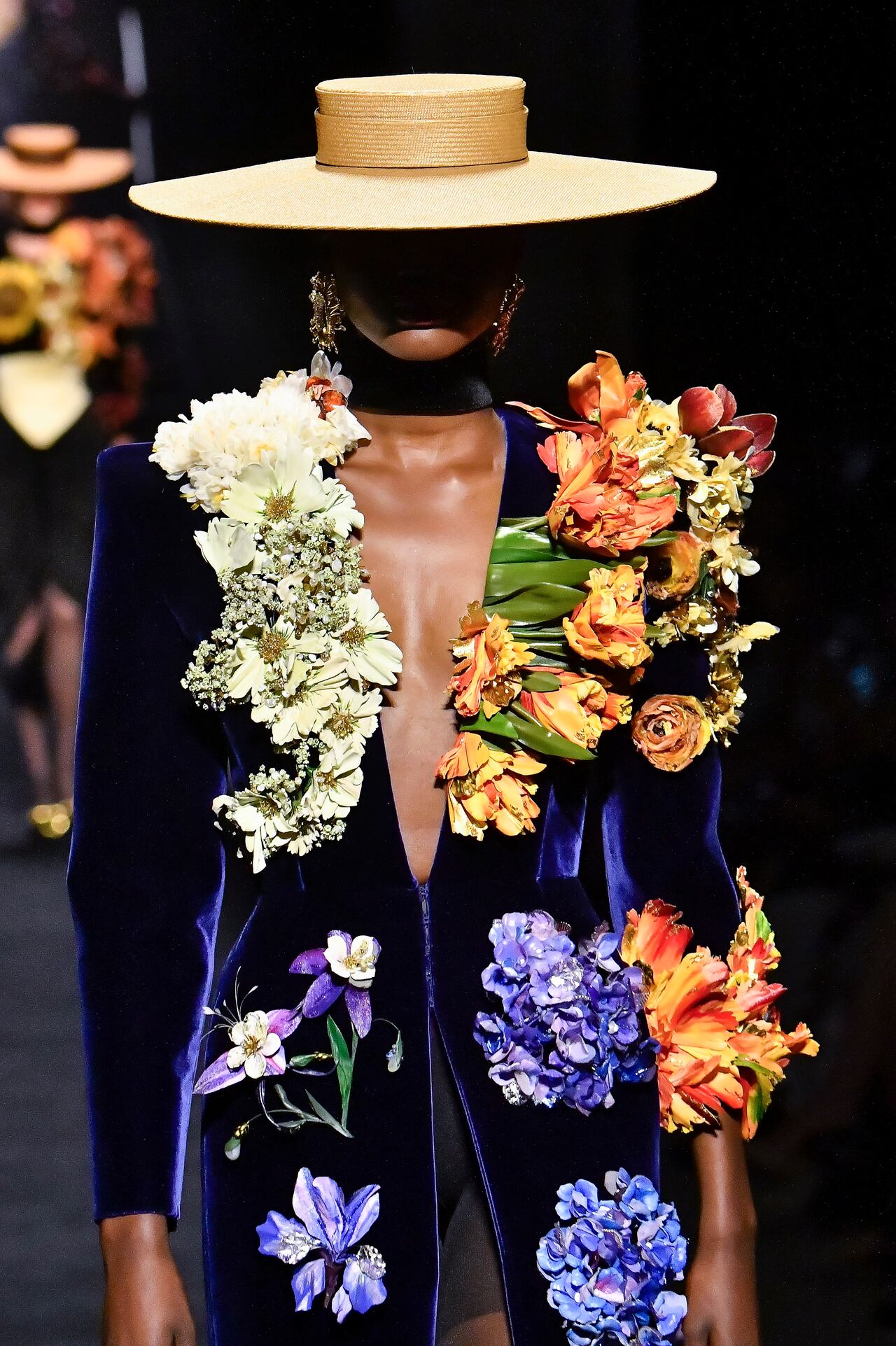 PARIS, FRANCE - JULY 04 : A model walks the runway during the Schiaparelli Haute Couture Fall/Winter 2022-2023 fashion show as part of the Paris Haute Couture Week on July 4, 2022 in Paris, France. (Photo by Victor VIRGILE/Gamma-Rapho via Getty Images)