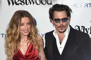 CULVER CITY, CA - JANUARY 09:  Amber Heard and Johnny Depp attend The Art of Elysium 2016 HEAVEN Gala presented by Vivienne Westwood & Andreas Kronthaler at 3LABS on January 9, 2016 in Culver City, California. (Photo by C Flanigan/Getty Images)