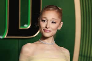 LONDON, ENGLAND - NOVEMBER 18: Ariana Grande attends the "Wicked: Part One" European Premiere at The Royal Festival Hall on November 18, 2024 in London, England. (Photo by Neil Mockford/WireImage)