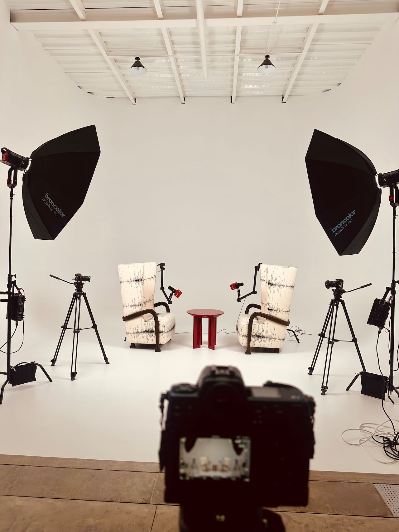 Set de grabación, podcast La Lupa
