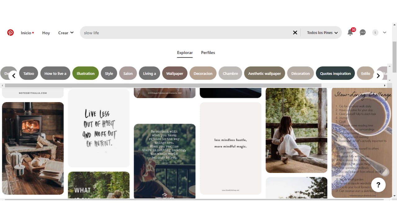 Pinterest slow life ideas de hábitos más sanos