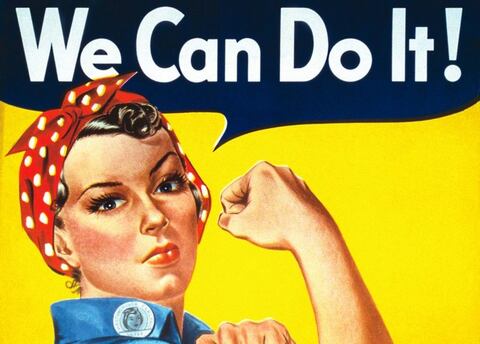 "Rosie, la remachadora" se convirtió en un símbolo de la fortaleza de la mujer durante la Segunda Guerra Mundial y desde entonces ha sido reinterpretada mundialmente como símbolo del empoderamiento femenino.