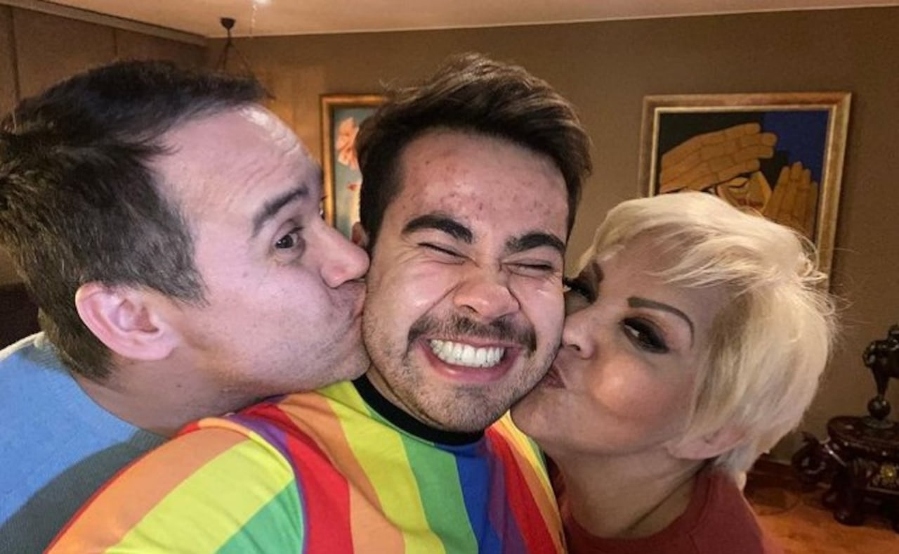 'La Gorda' Fabiola', 'Polilla' y su hijo.