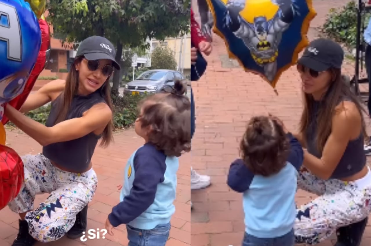 Valerie Domínguez y su hijo Thiago.