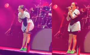 Evaluna acompañó a Camilo en su show en Madrid, España.