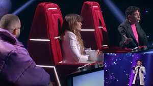 Jurados de la Voz Kids dando su opinión sobre David Santiago.