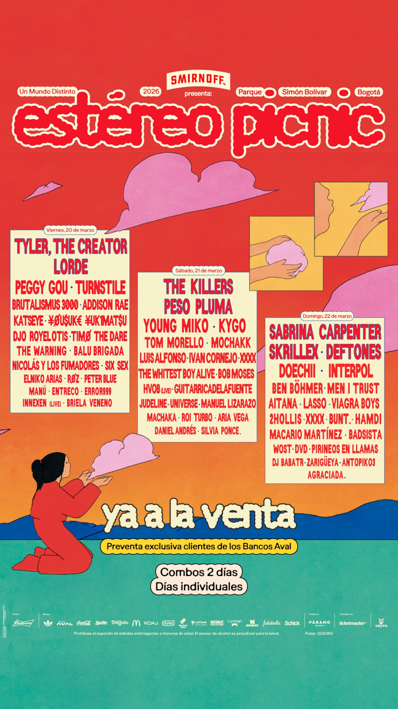 Festival Estéreo Picnic 2026: conoce el cartel por días de la edición 15