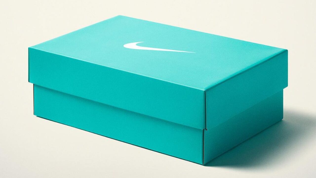 Así se ve la caja de las Nike Air Force 1 de Tiffany & Co.