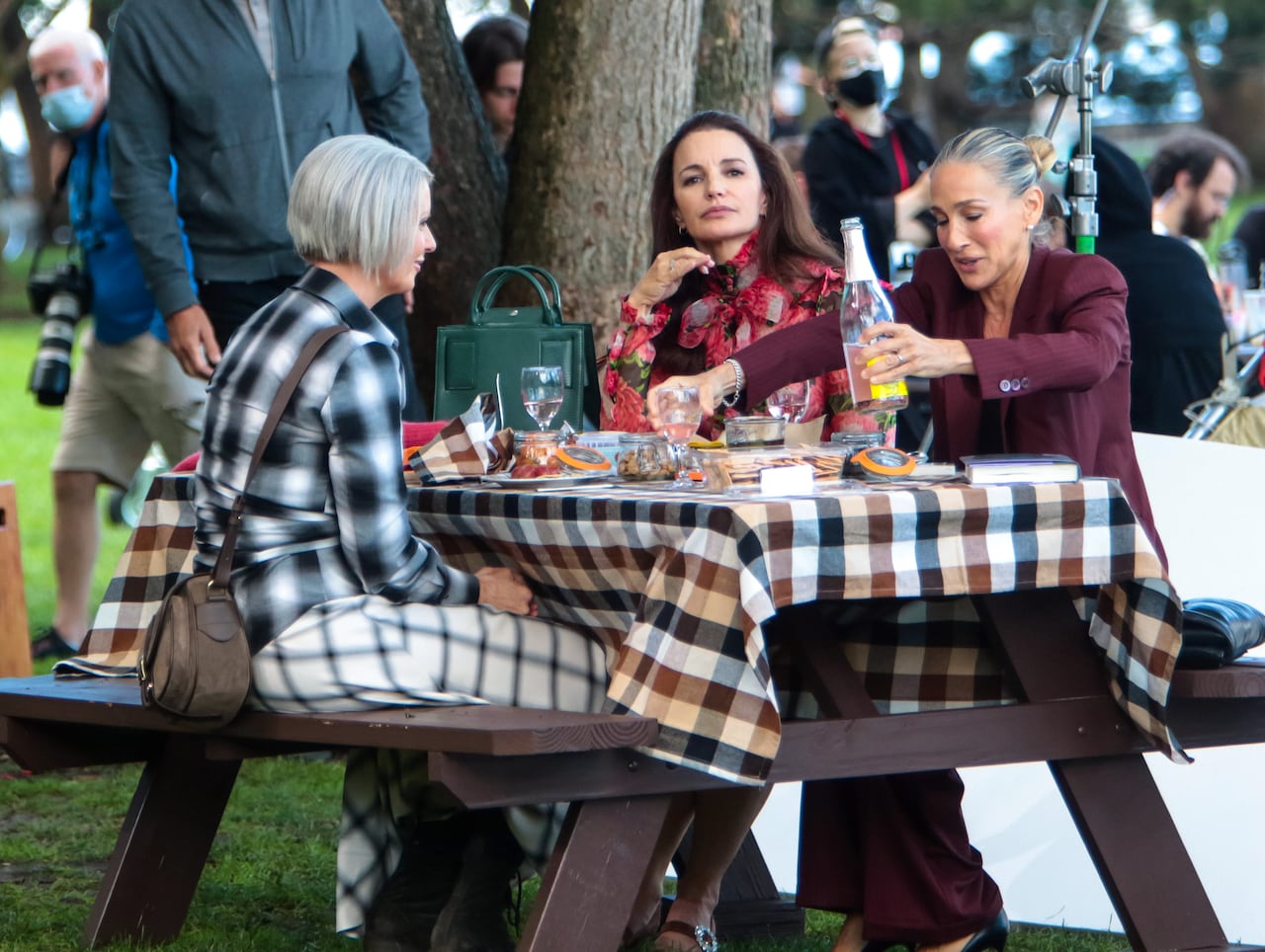 Elenco de "Sex and the city" grabando una escena en New York.