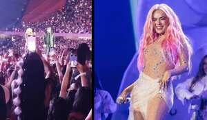 Karol G cantó con Ryan Castro en Medellín