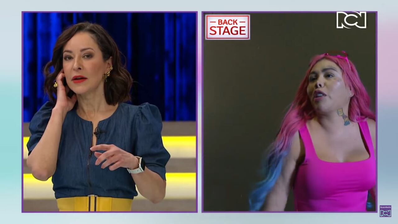 Yina Calderón molesta por lo que le decían los expertos en el programa.