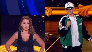 A Amparo Grisales no le gustó nada la actuación de Juandacho imitando a Feid.