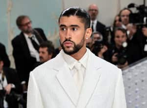 NEW YORK, NEW YORK - MAY 01: Bad Bunny attends The 2023 Met Gala Celebrating "Karl Lagerfeld: A Line Of Beauty" at The Metropolitan Museum of Art on May 01, 2023 in New York City. Jamie McCarthy/Getty Images/AFP (Photo by Jamie McCarthy / GETTY IMAGES NORTH AMERICA / Getty Images via AFP)