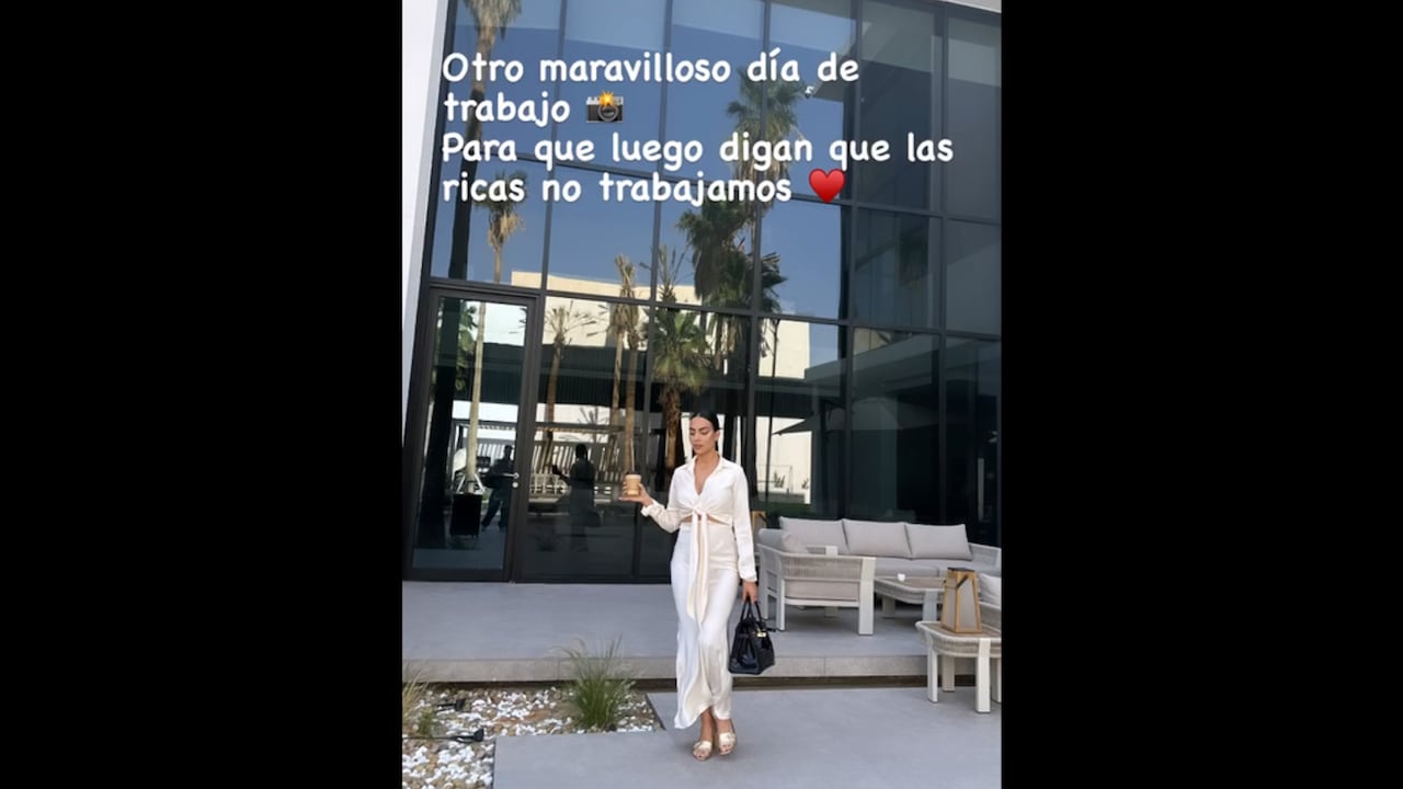 Pantallazo de la historia de Georgina Rodríguez en donde le manda un indirectazo a quienes le llaman mantenida.
