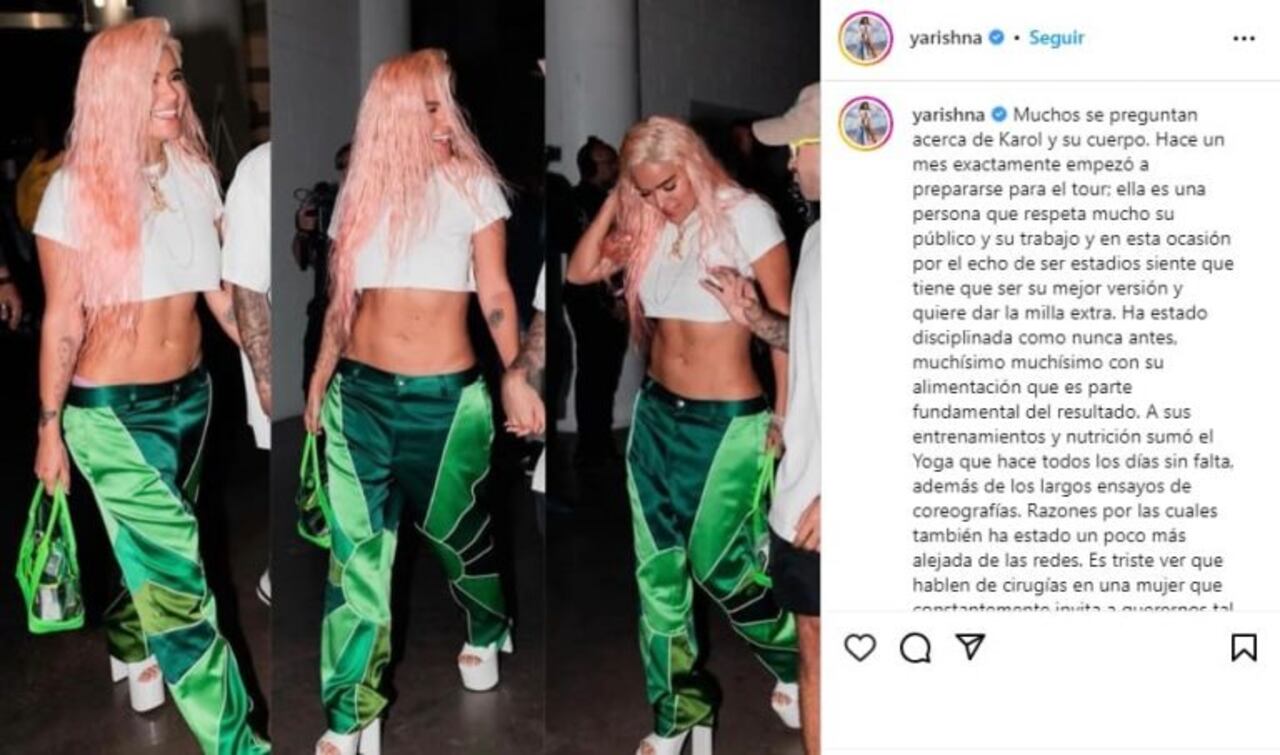 Yarishna Ayala defendió de las críticas a Karol G. Foto: Instagram @yarishna