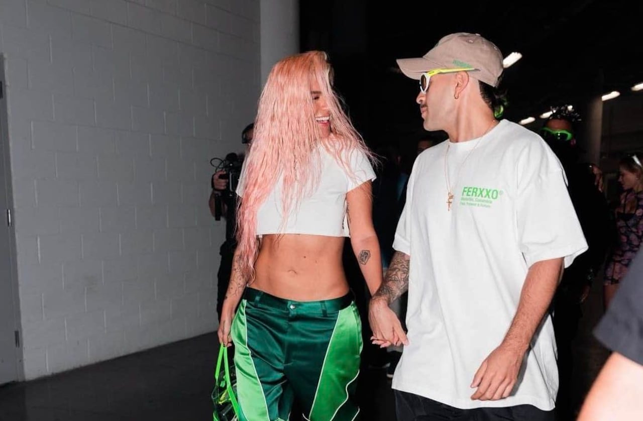 Karol G y Feid presumieron estar juntos en Miami. Foto: Twitter.