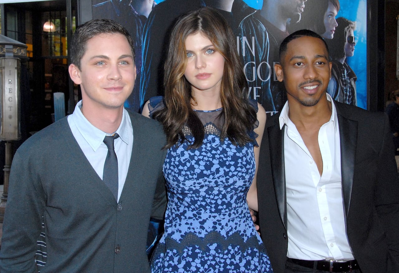 Alexandra Daddario en la premier de Percy Jackson.
