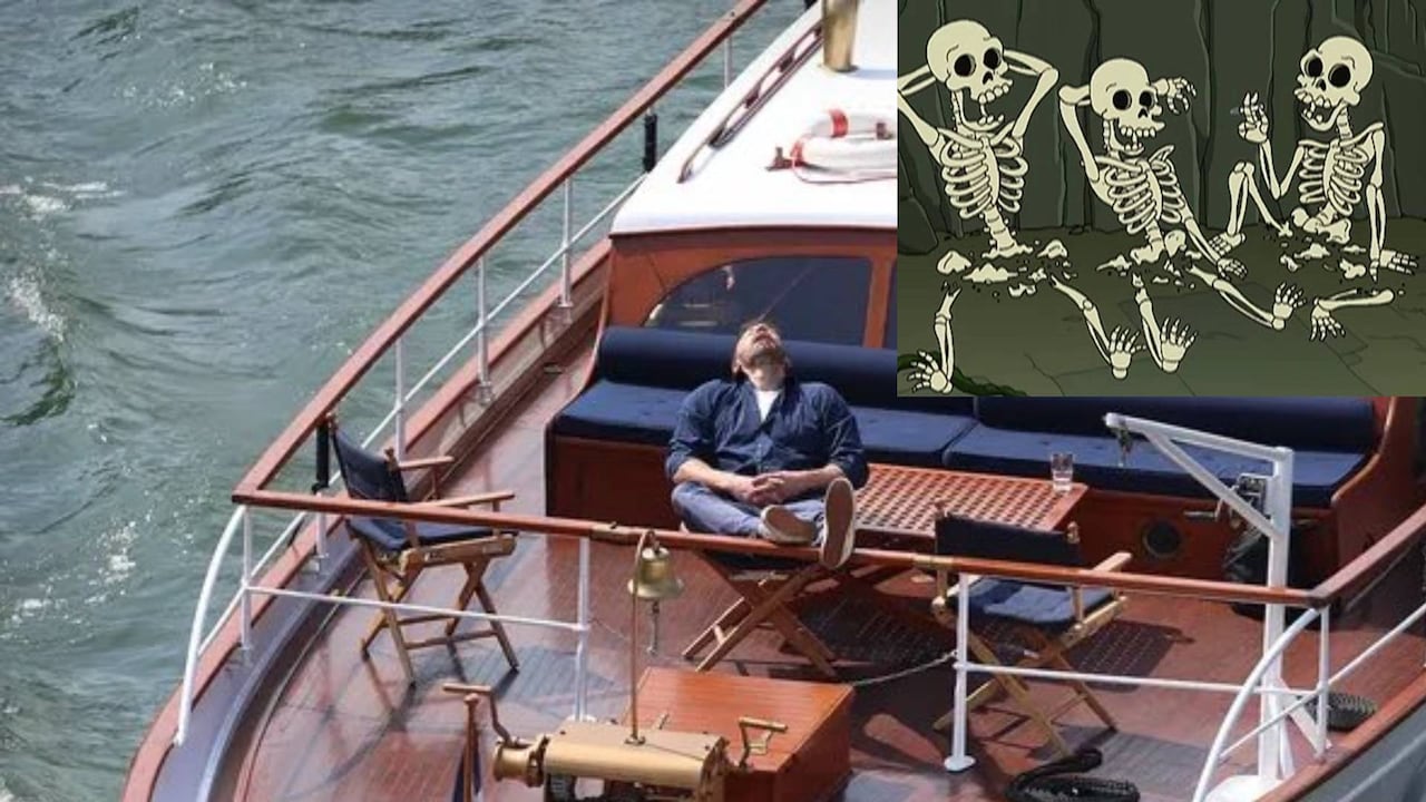 Ben Affleck dormido en el río Sena.