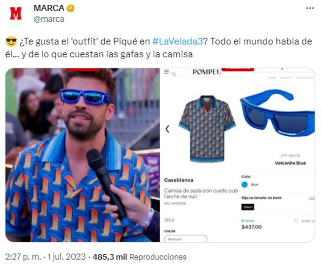 El exfutbolista llamó la atención en evento público.