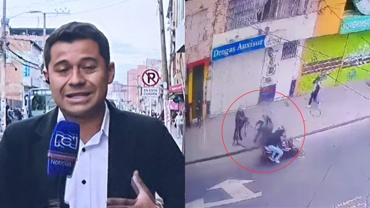 Periodista de RCN fue víctima de robo en pleno en vivo; se le llevaron la cámara