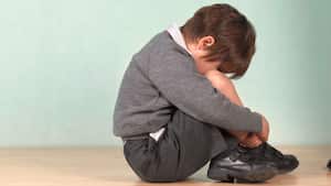 Depressed school boy